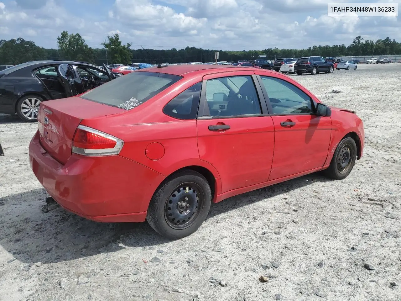 2008 Ford Focus S/Se VIN: 1FAHP34N48W136233 Lot: 63301185