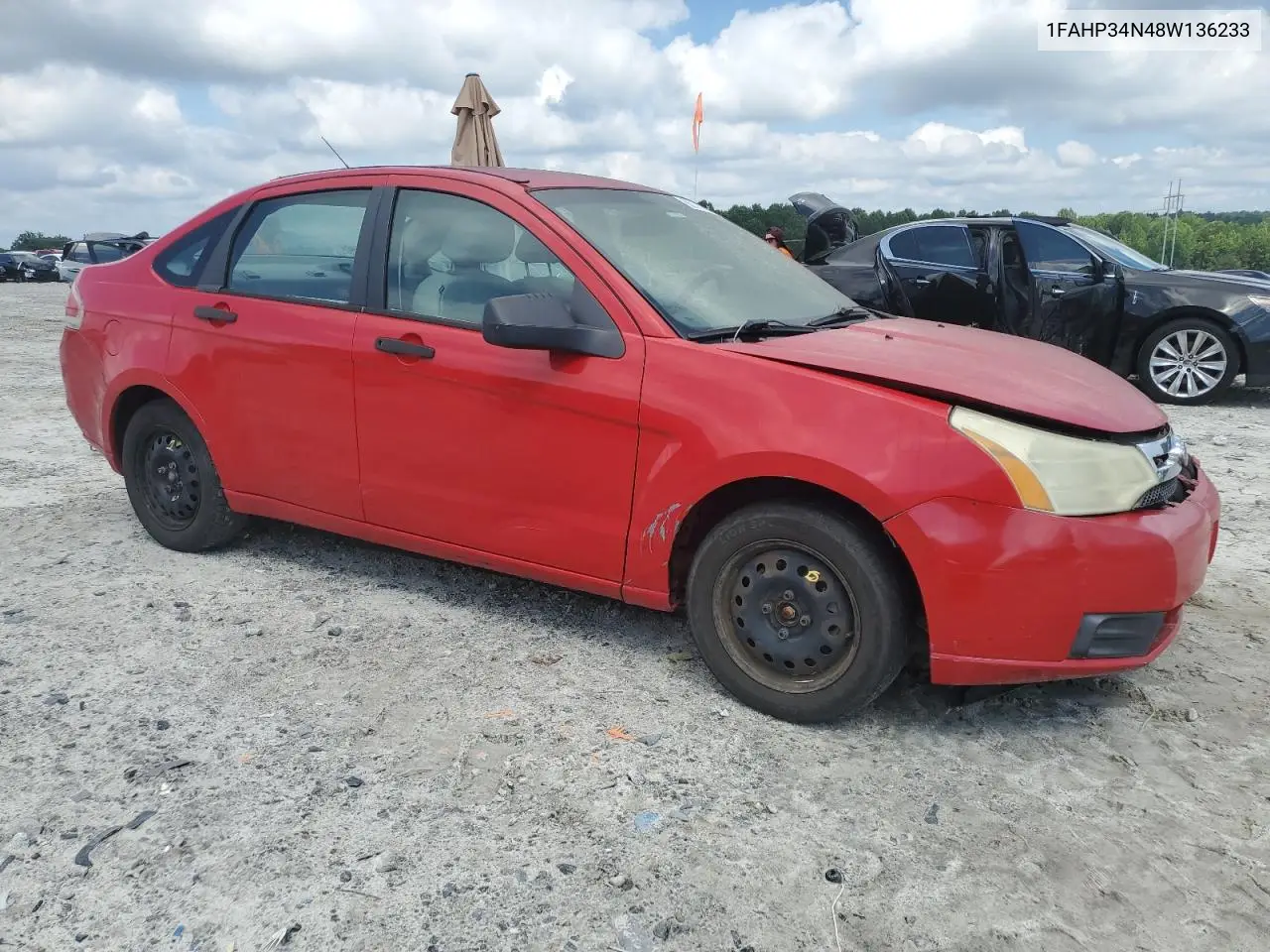 2008 Ford Focus S/Se VIN: 1FAHP34N48W136233 Lot: 63301185