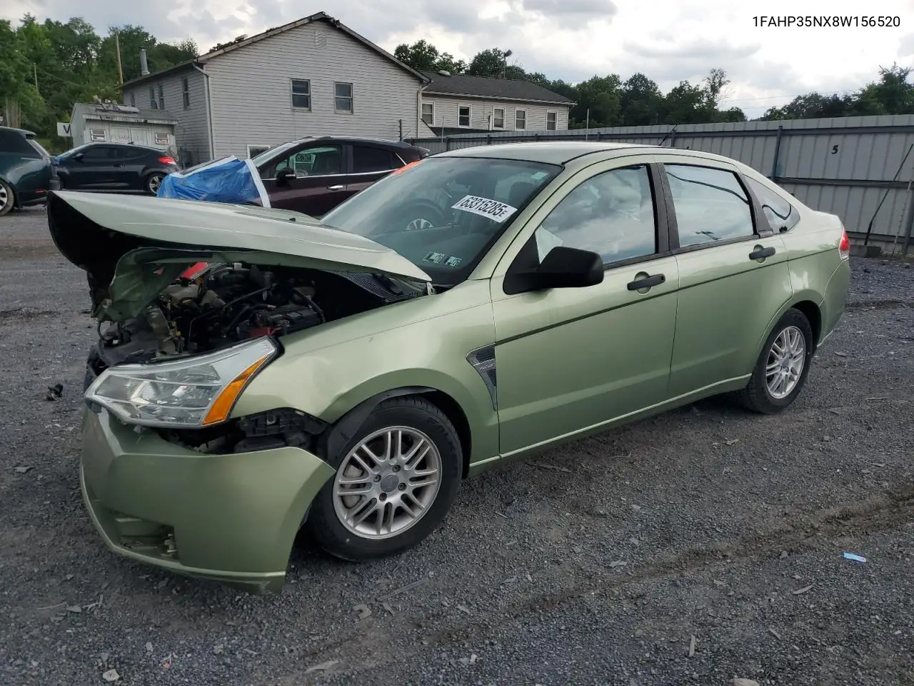 2008 Ford Focus Se VIN: 1FAHP35NX8W156520 Lot: 63315285
