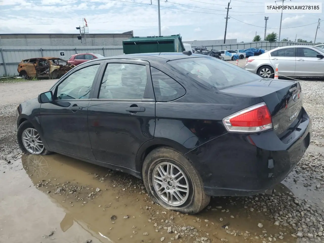 2010 Ford Focus Se VIN: 1FAHP3FN1AW278185 Lot: 62447865