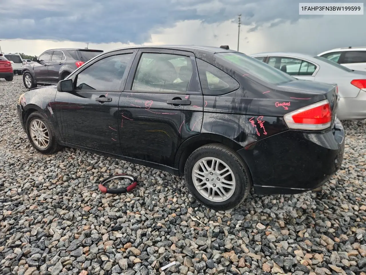 2011 Ford Focus Se VIN: 1FAHP3FN3BW199599 Lot: 62420175