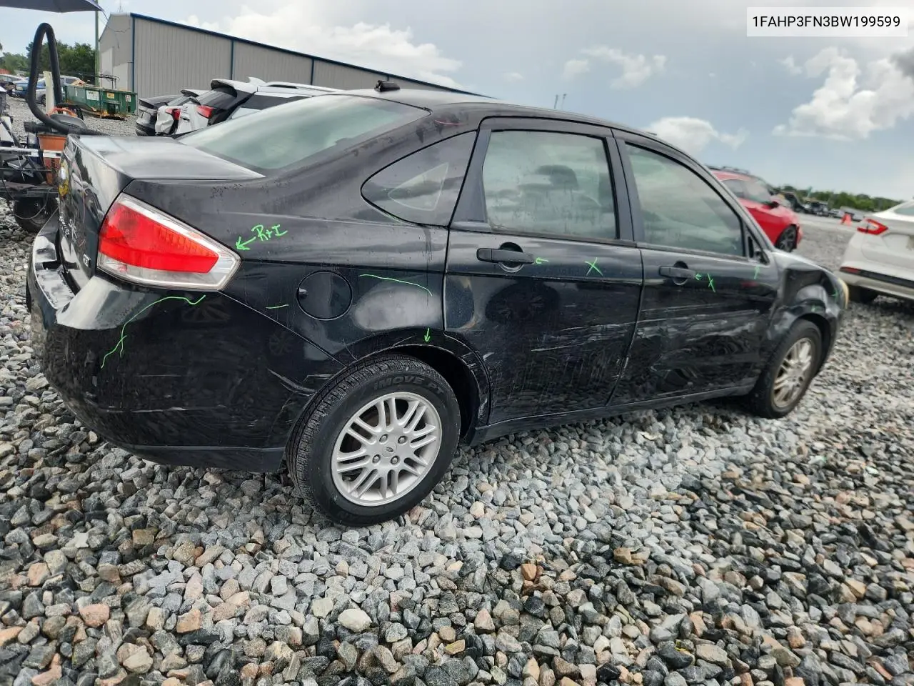 2011 Ford Focus Se VIN: 1FAHP3FN3BW199599 Lot: 62420175