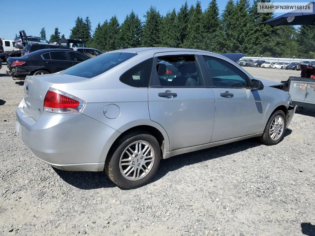 2011 Ford Focus Se VIN: 1FAHP3FN3BW168126 Lot: 63038475
