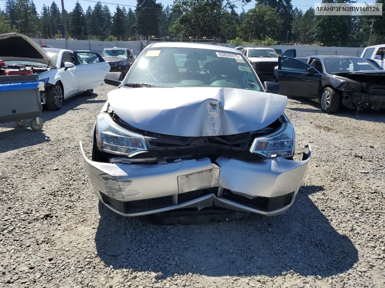 2011 Ford Focus Se VIN: 1FAHP3FN3BW168126 Lot: 63038475