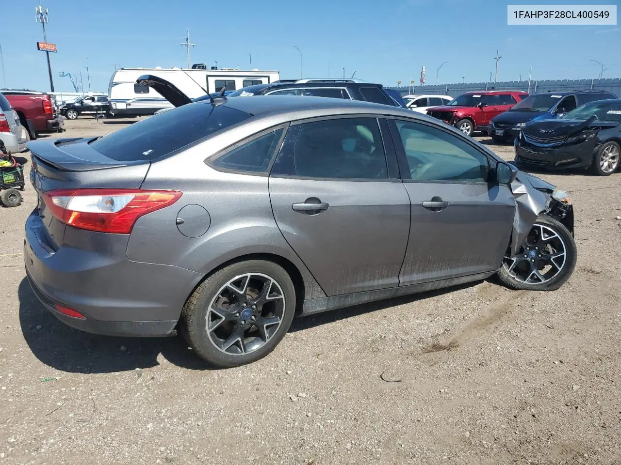 2012 Ford Focus Se VIN: 1FAHP3F28CL400549 Lot: 62389505