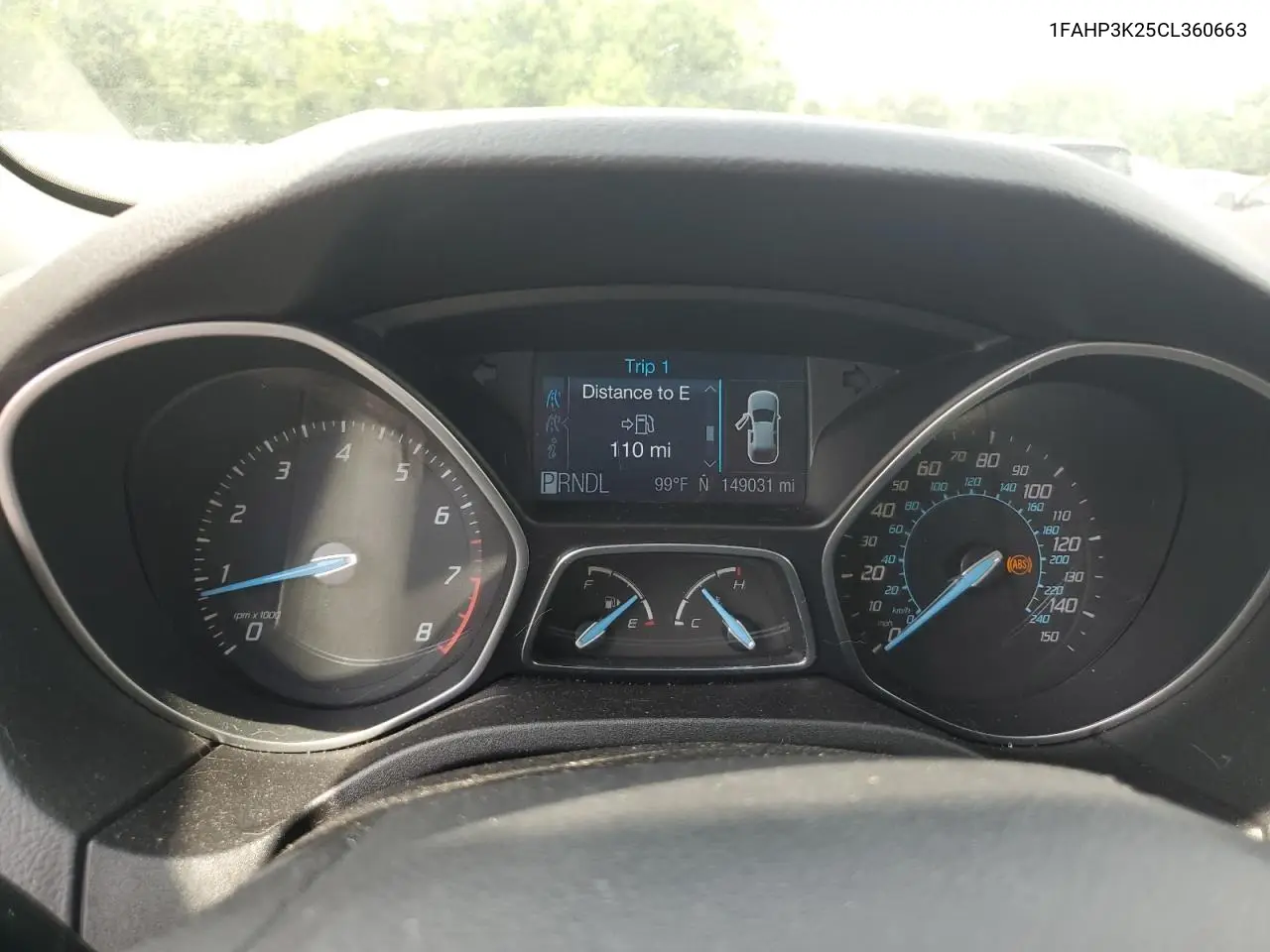 2012 Ford Focus Se VIN: 1FAHP3K25CL360663 Lot: 62920815