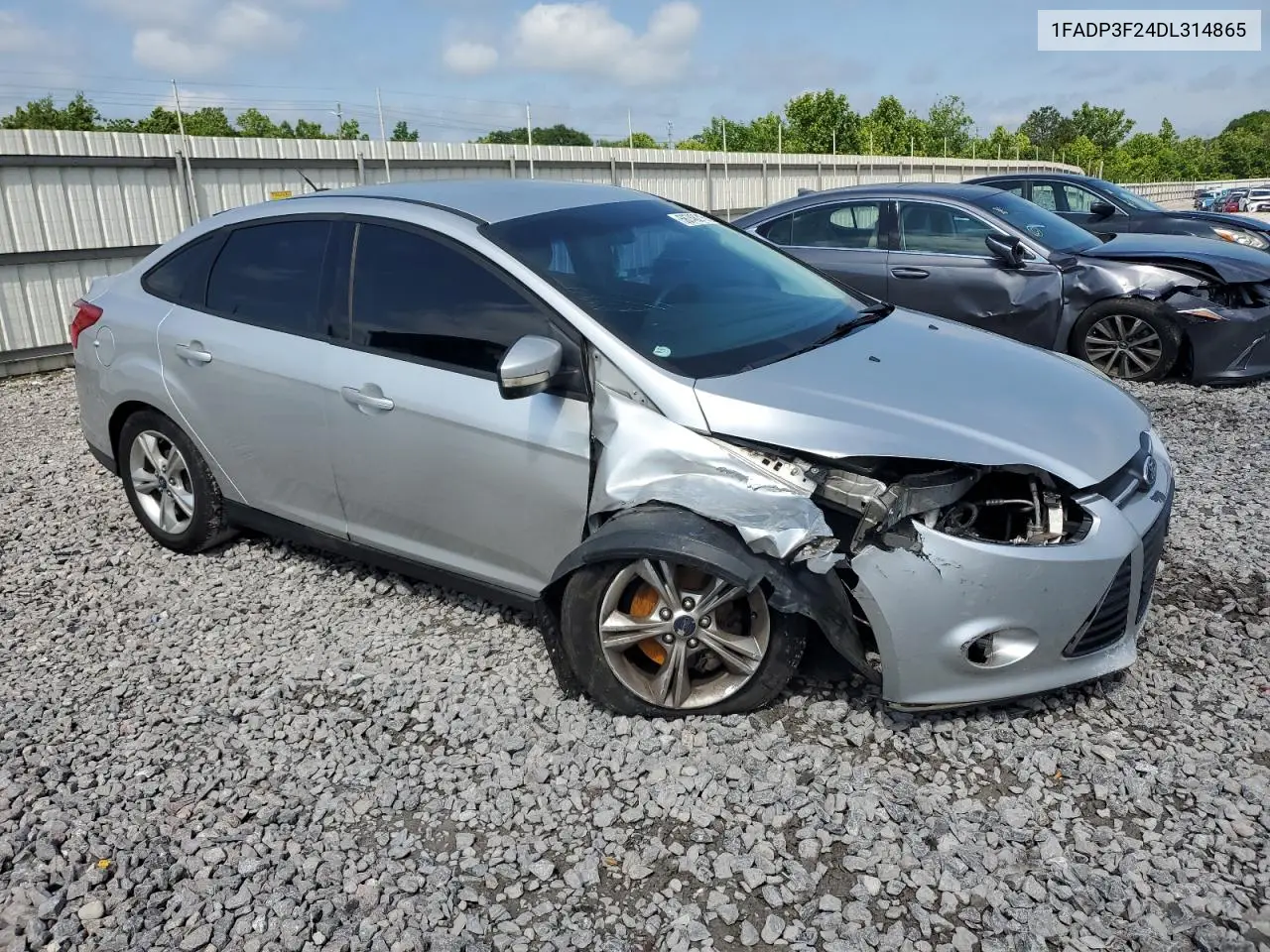 2013 Ford Focus Se VIN: 1FADP3F24DL314865 Lot: 56746215