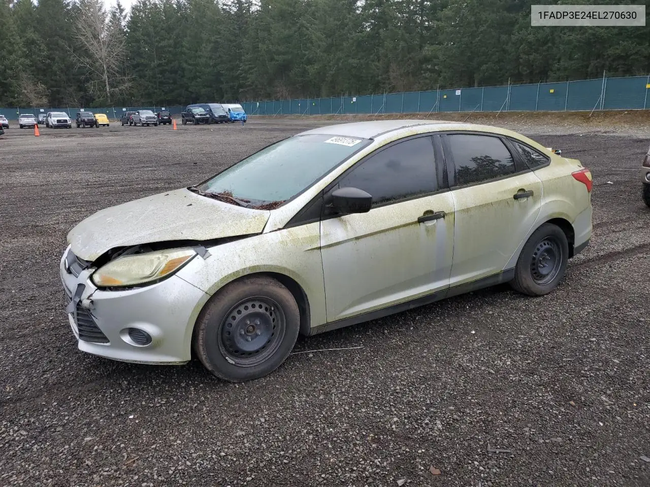 2014 Ford Focus S VIN: 1FADP3E24EL270630 Lot: 49691375