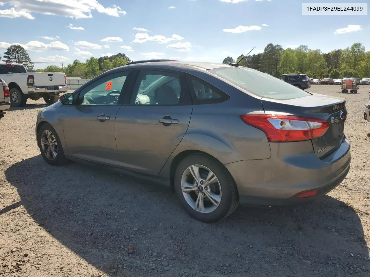 2014 Ford Focus Se VIN: 1FADP3F29EL244099 Lot: 52614885
