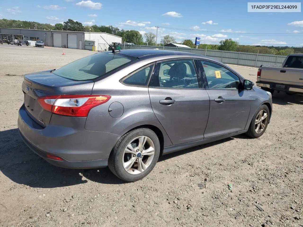 2014 Ford Focus Se VIN: 1FADP3F29EL244099 Lot: 52614885
