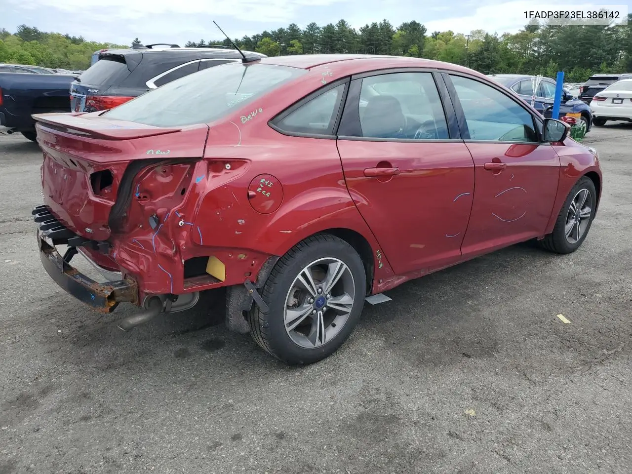2014 Ford Focus Se VIN: 1FADP3F23EL386142 Lot: 56719895