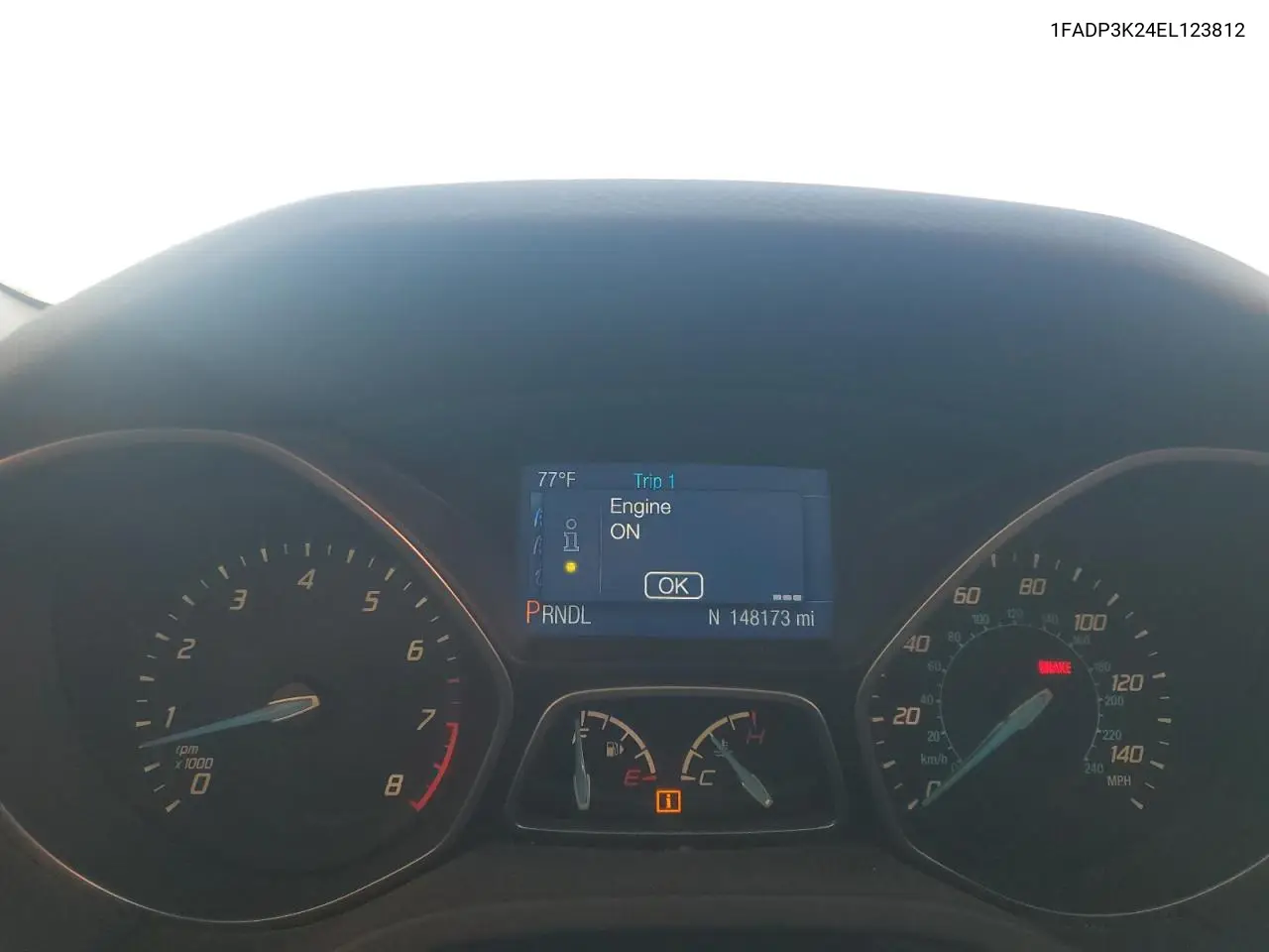 2014 Ford Focus Se VIN: 1FADP3K24EL123812 Lot: 57084025