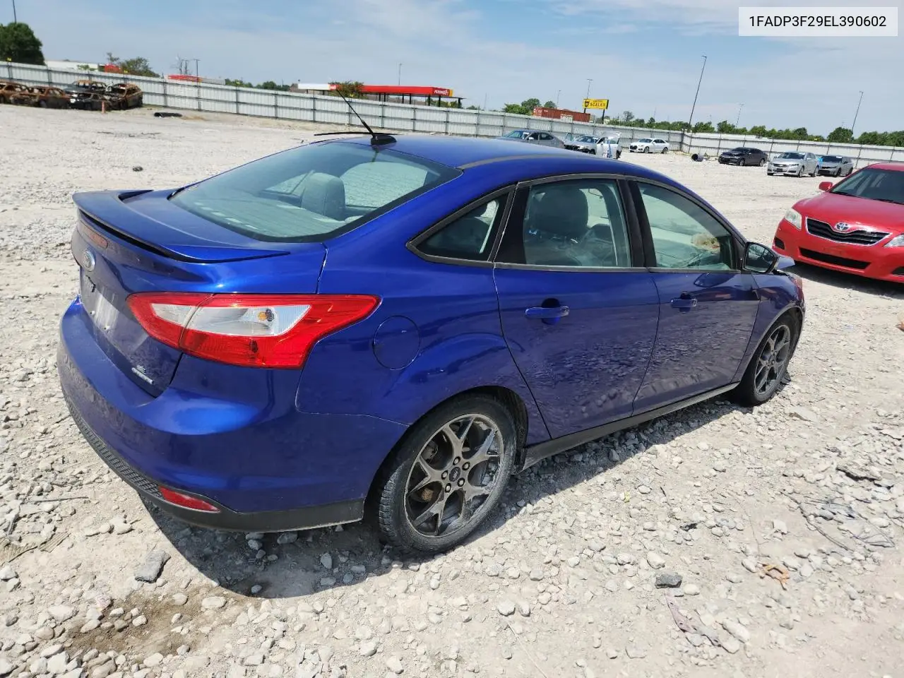 2014 Ford Focus Se VIN: 1FADP3F29EL390602 Lot: 61374105