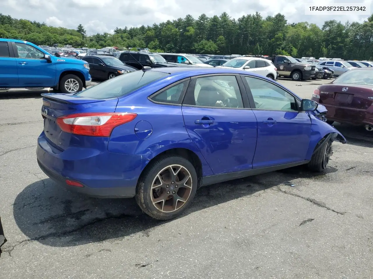 2014 Ford Focus Se VIN: 1FADP3F22EL257342 Lot: 61634055