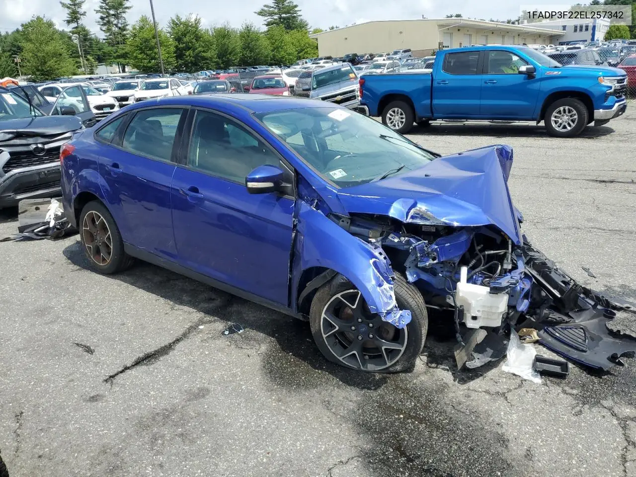 2014 Ford Focus Se VIN: 1FADP3F22EL257342 Lot: 61634055