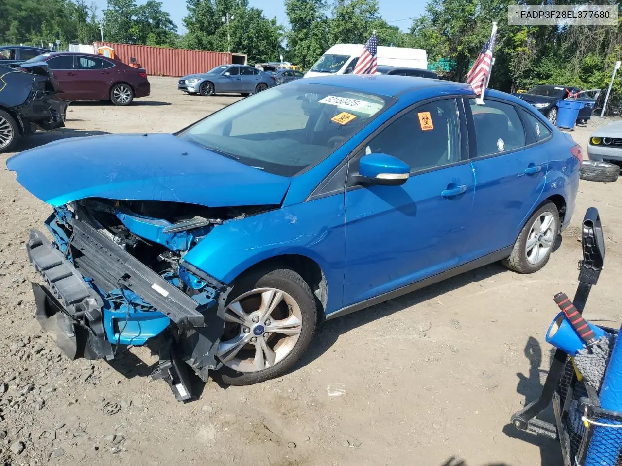 2014 Ford Focus Se VIN: 1FADP3F28EL377680 Lot: 62150425