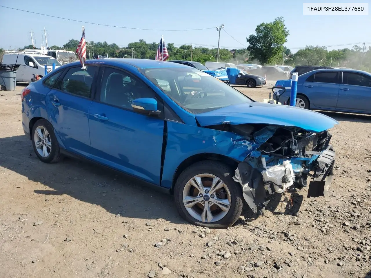 2014 Ford Focus Se VIN: 1FADP3F28EL377680 Lot: 62150425