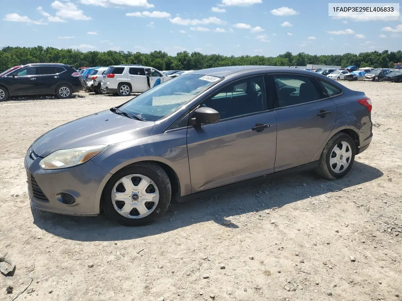 2014 Ford Focus S VIN: 1FADP3E29EL406833 Lot: 62493655