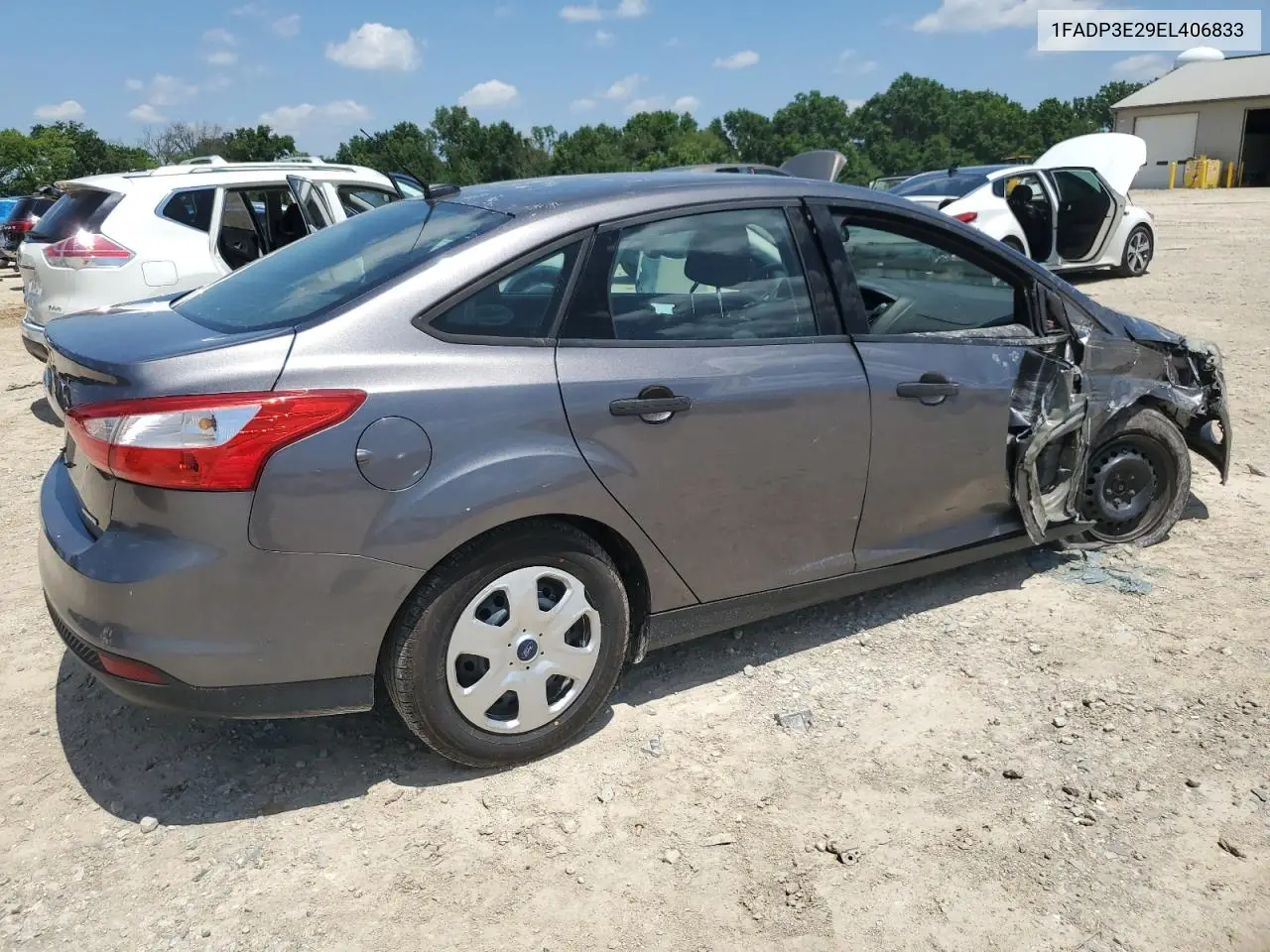 2014 Ford Focus S VIN: 1FADP3E29EL406833 Lot: 62493655