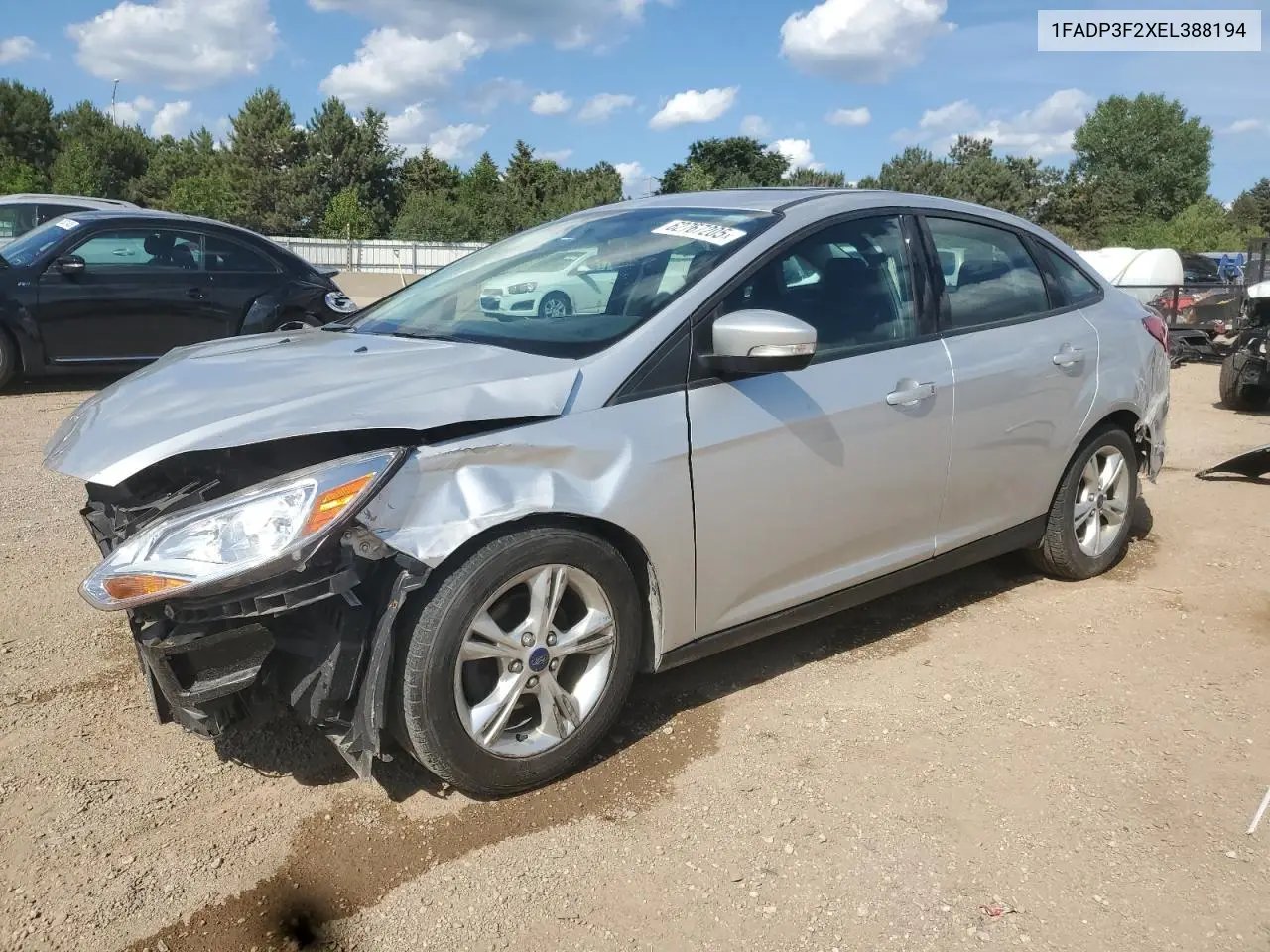 2014 Ford Focus Se VIN: 1FADP3F2XEL388194 Lot: 62767205