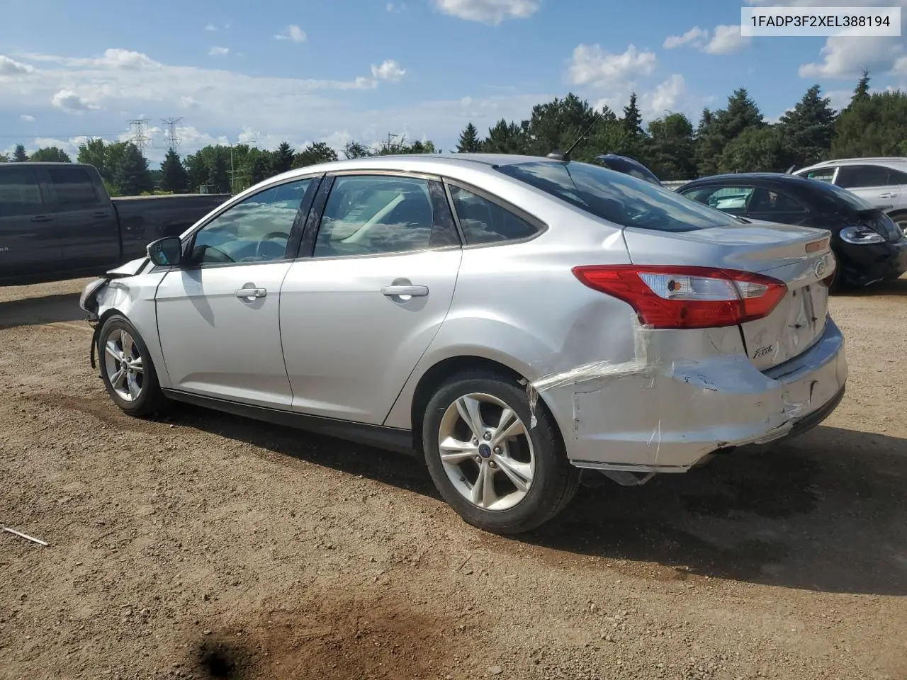 2014 Ford Focus Se VIN: 1FADP3F2XEL388194 Lot: 62767205