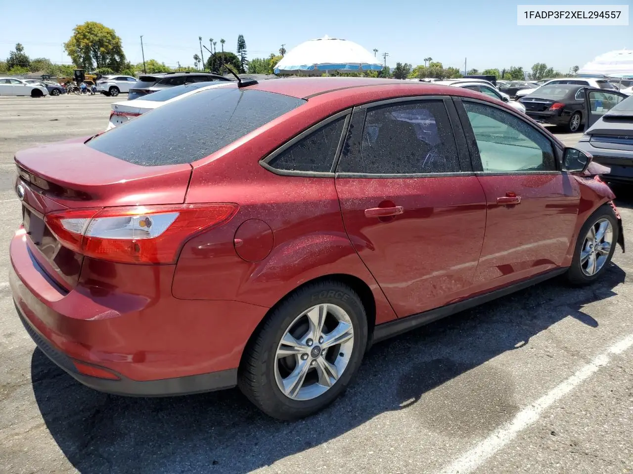 2014 Ford Focus Se VIN: 1FADP3F2XEL294557 Lot: 62869435