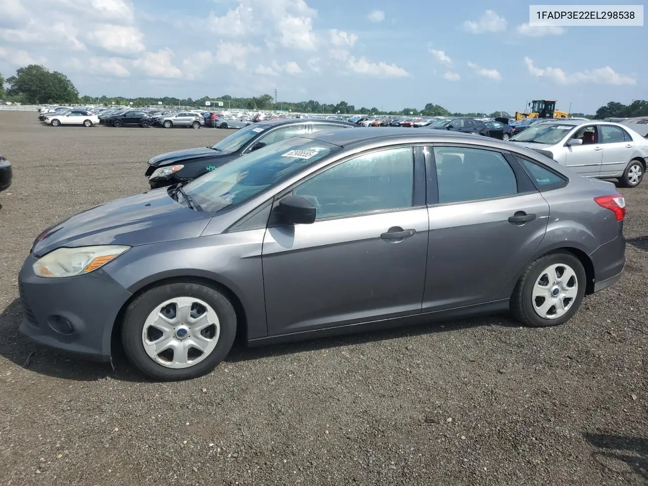 2014 Ford Focus S VIN: 1FADP3E22EL298538 Lot: 62908555