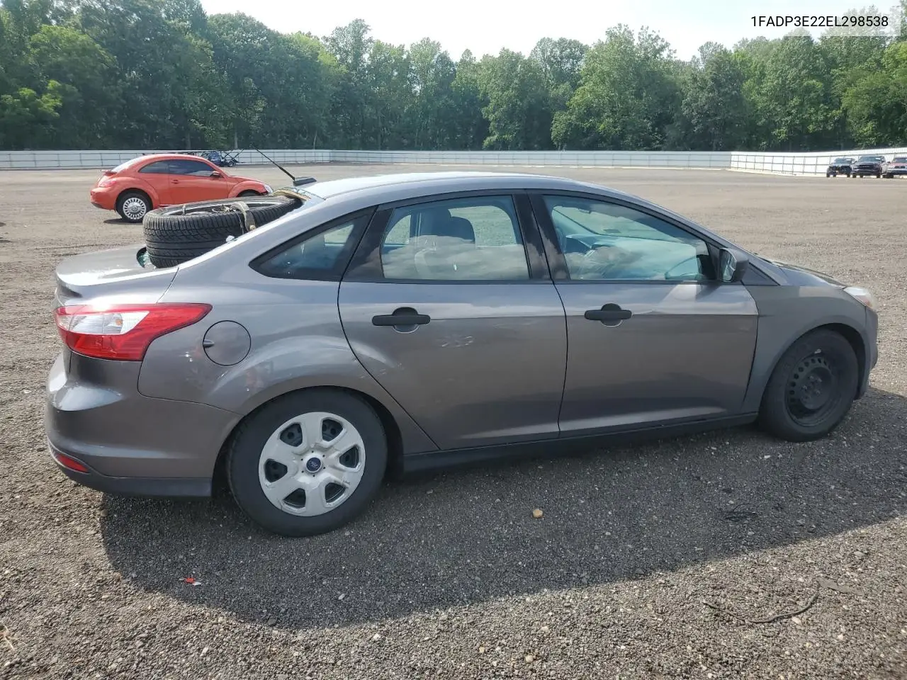 2014 Ford Focus S VIN: 1FADP3E22EL298538 Lot: 62908555