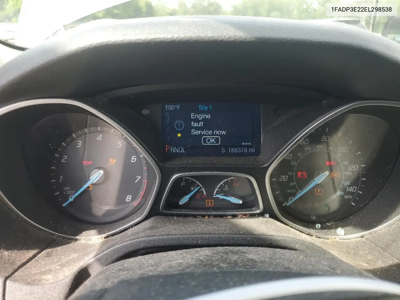 2014 Ford Focus S VIN: 1FADP3E22EL298538 Lot: 62908555