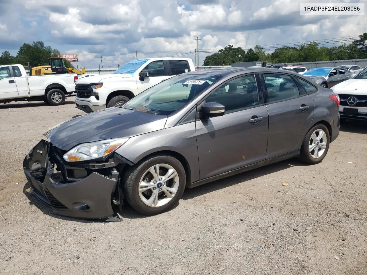 2014 Ford Focus Se VIN: 1FADP3F24EL203086 Lot: 62996615