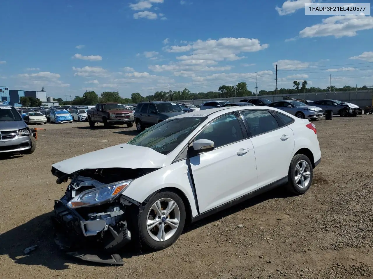2014 Ford Focus Se VIN: 1FADP3F21EL420577 Lot: 63068615