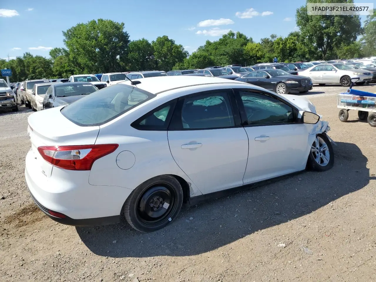 2014 Ford Focus Se VIN: 1FADP3F21EL420577 Lot: 63068615