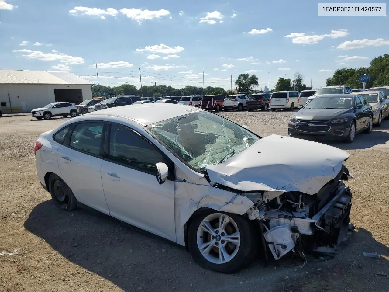 2014 Ford Focus Se VIN: 1FADP3F21EL420577 Lot: 63068615