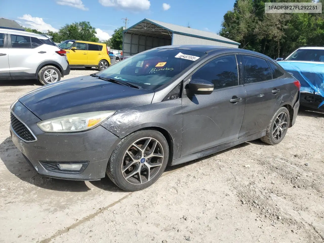 2015 Ford Focus Se VIN: 1FADP3F27FL292251 Lot: 56482895