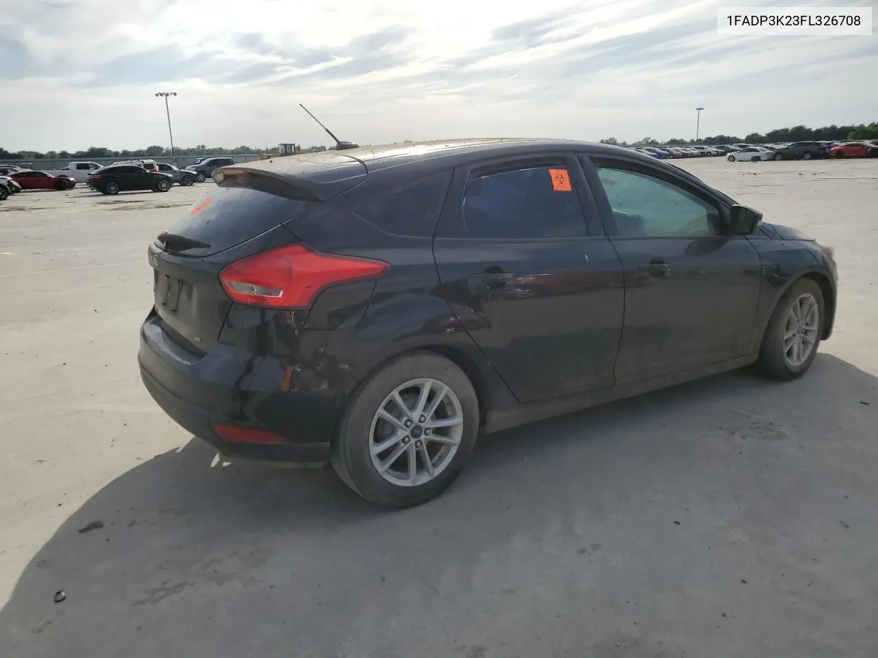 2015 Ford Focus Se VIN: 1FADP3K23FL326708 Lot: 57092575