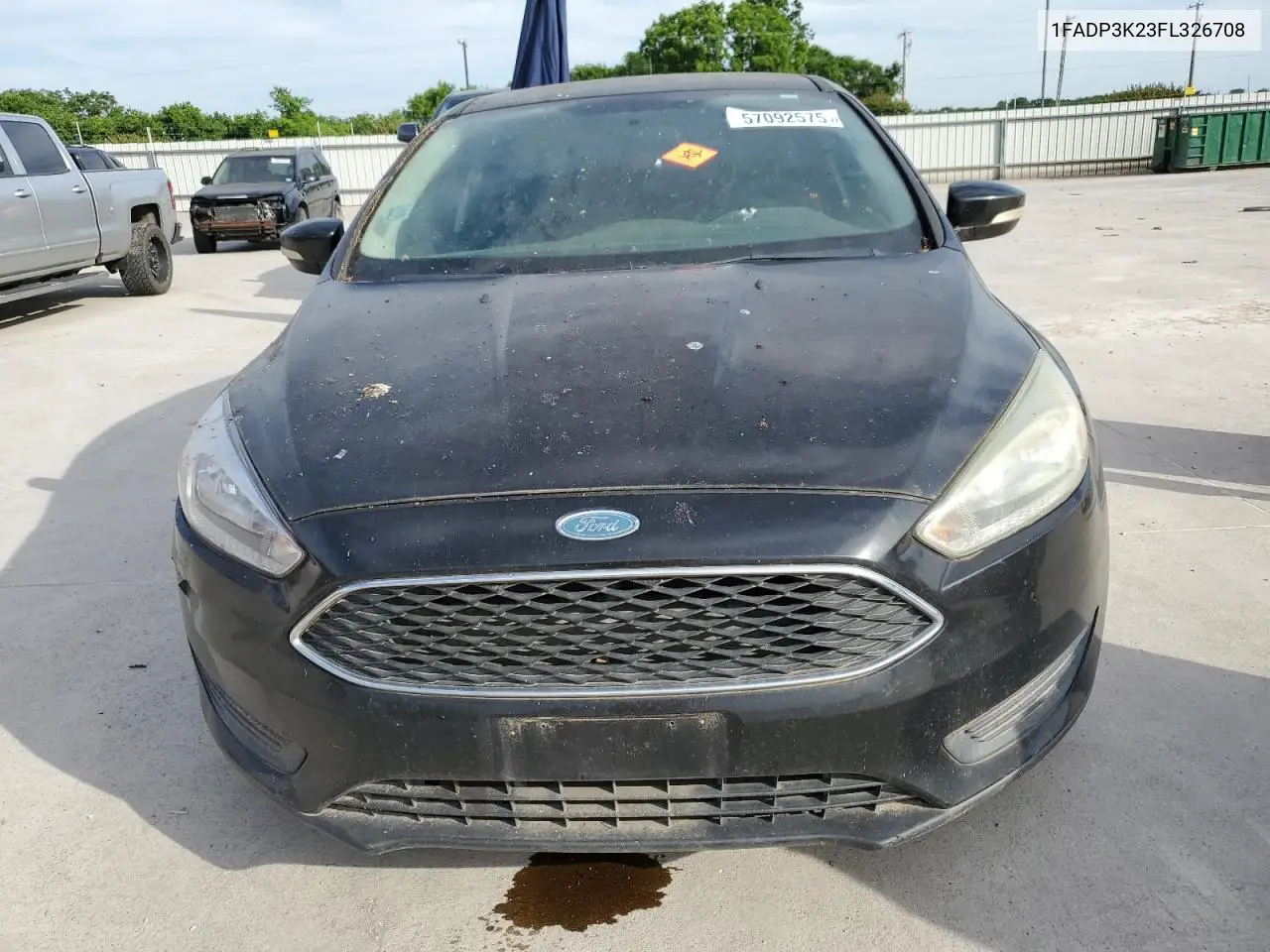 2015 Ford Focus Se VIN: 1FADP3K23FL326708 Lot: 57092575