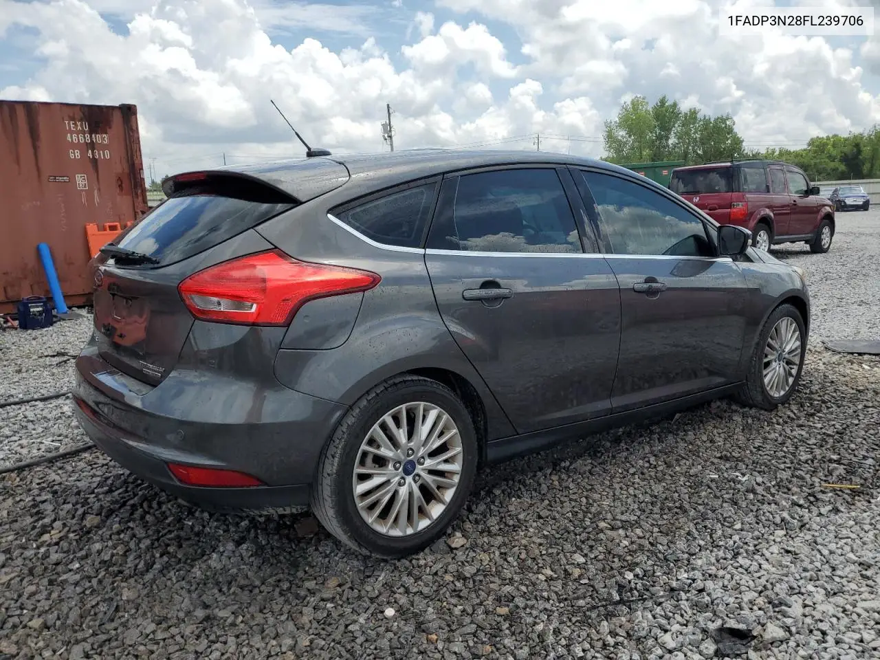 2015 Ford Focus Titanium VIN: 1FADP3N28FL239706 Lot: 62478895