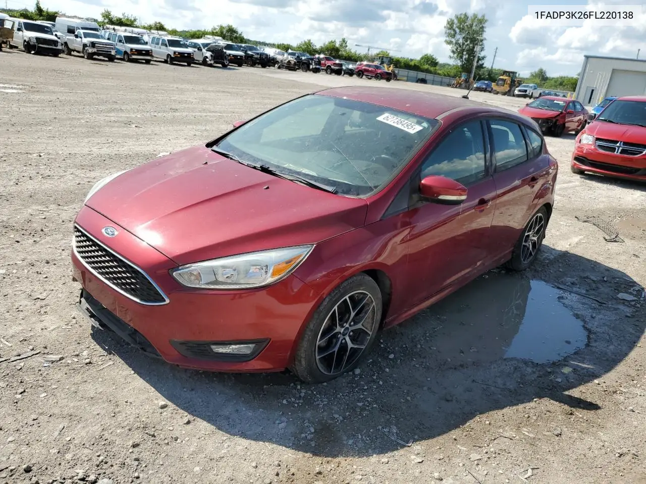 2015 Ford Focus Se VIN: 1FADP3K26FL220138 Lot: 62738495