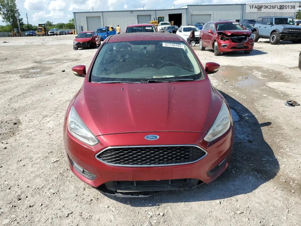 2015 Ford Focus Se VIN: 1FADP3K26FL220138 Lot: 62738495