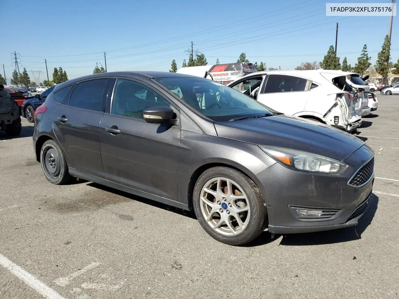 2015 Ford Focus Se VIN: 1FADP3K2XFL375176 Lot: 62776425