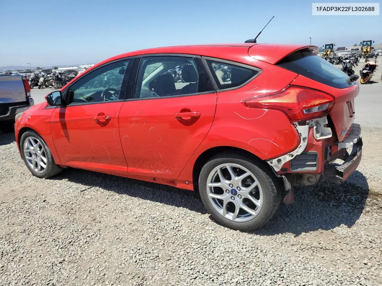 2015 Ford Focus Se VIN: 1FADP3K22FL302688 Lot: 62806535