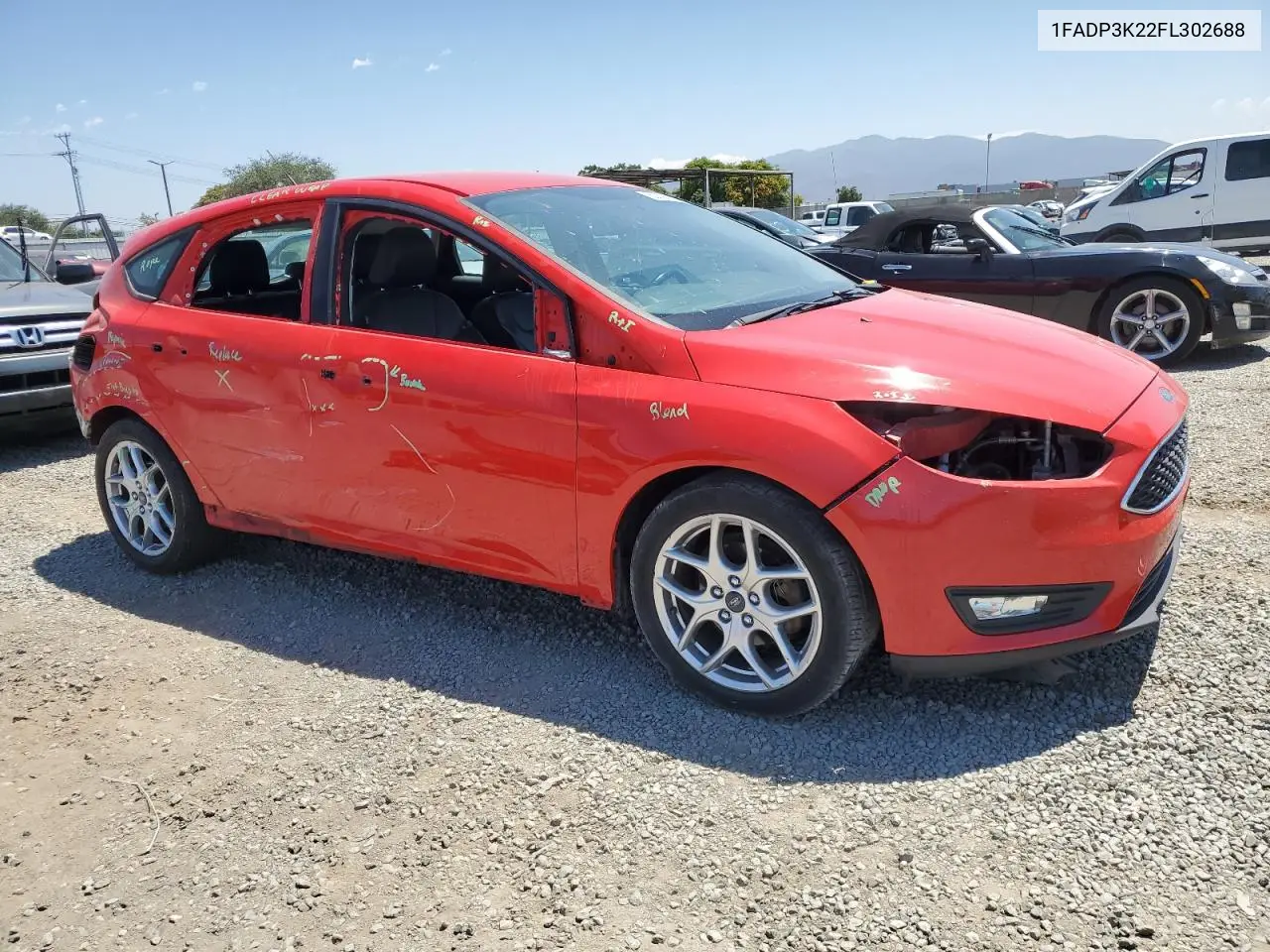2015 Ford Focus Se VIN: 1FADP3K22FL302688 Lot: 62806535