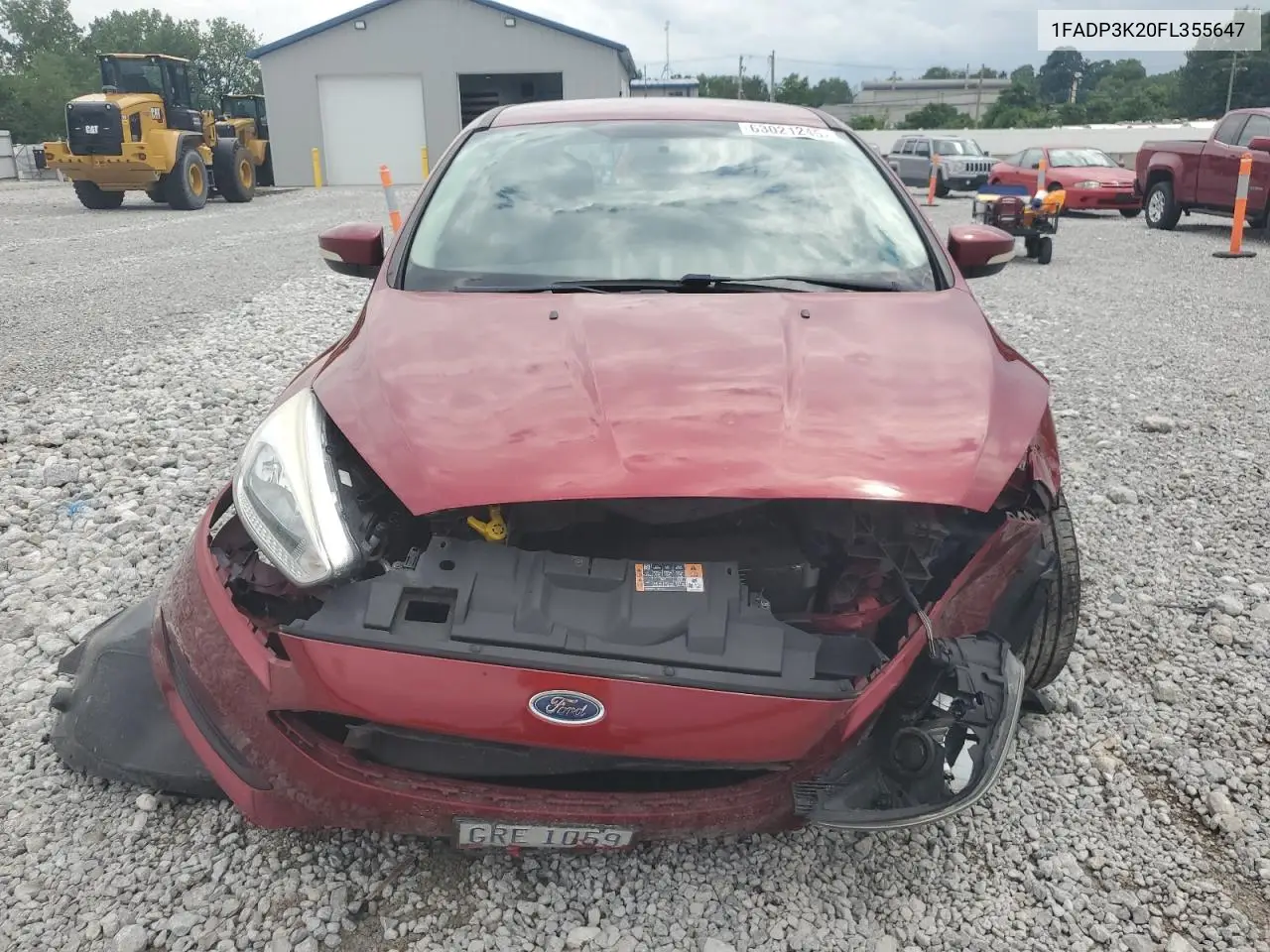 2015 Ford Focus Se VIN: 1FADP3K20FL355647 Lot: 63021245