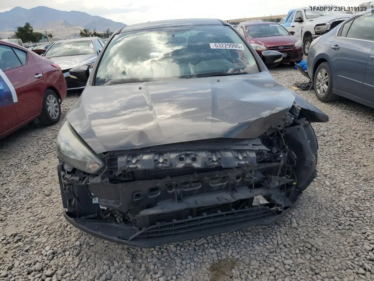 2015 Ford Focus Se VIN: 1FADP3F23FL319123 Lot: 63229995