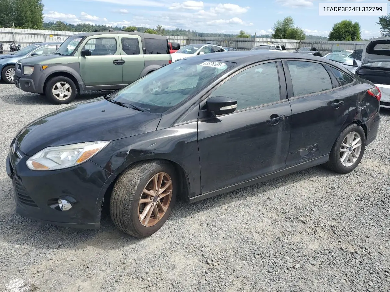 2015 Ford Focus Se VIN: 1FADP3F24FL332799 Lot: 63376565
