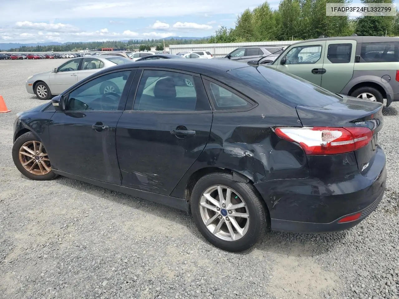 2015 Ford Focus Se VIN: 1FADP3F24FL332799 Lot: 63376565