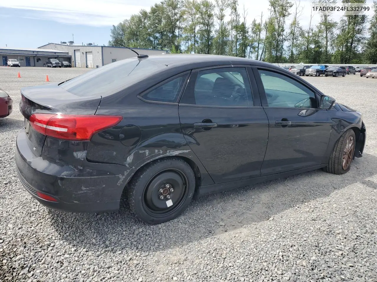 2015 Ford Focus Se VIN: 1FADP3F24FL332799 Lot: 63376565