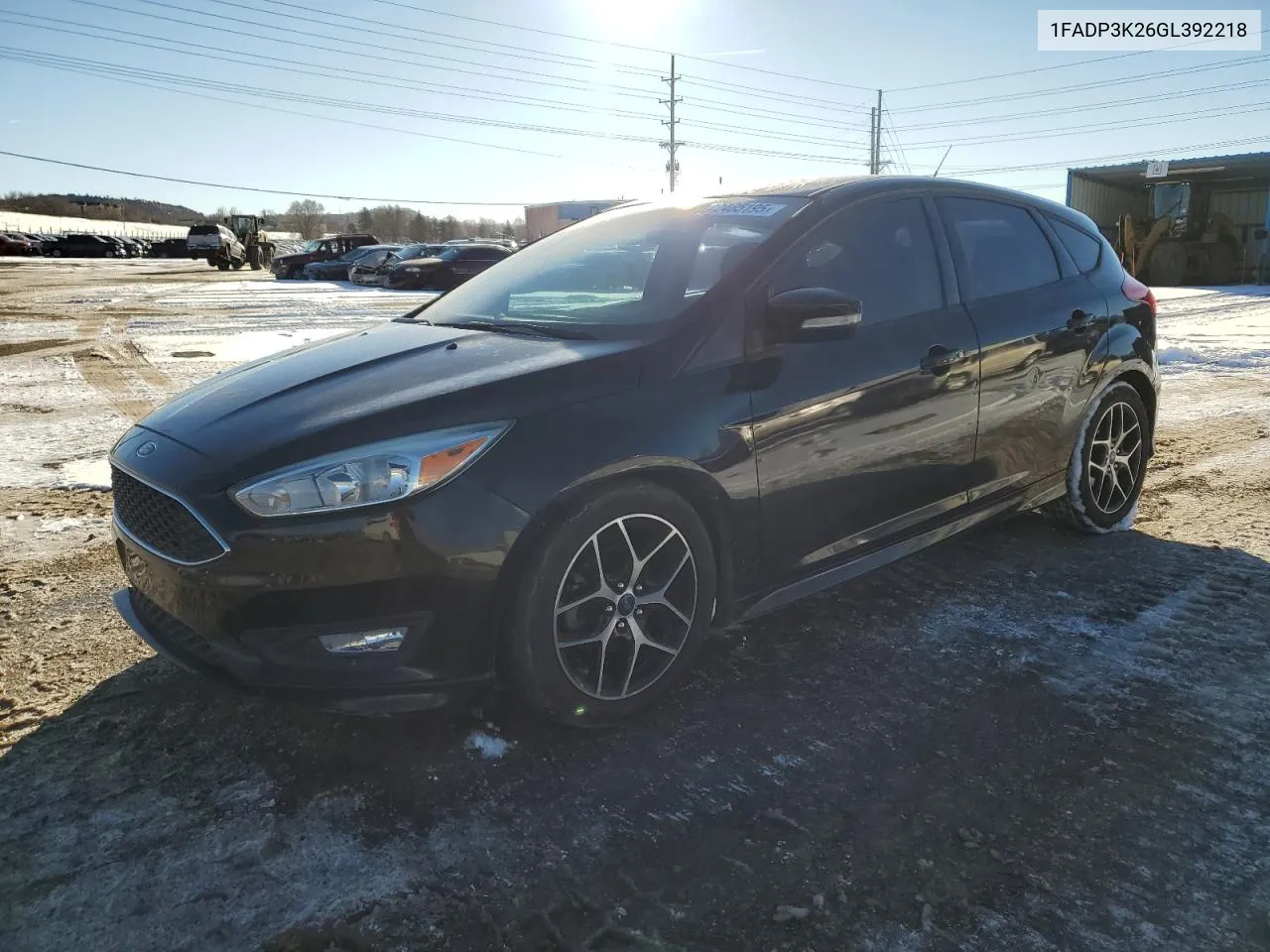 2016 Ford Focus Se VIN: 1FADP3K26GL392218 Lot: 42485195