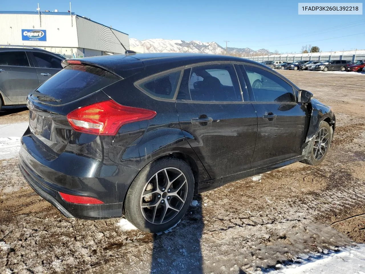 2016 Ford Focus Se VIN: 1FADP3K26GL392218 Lot: 42485195