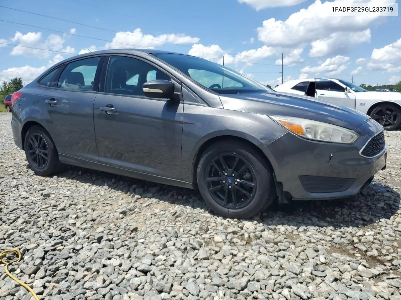 2016 Ford Focus Se VIN: 1FADP3F29GL233719 Lot: 56857705